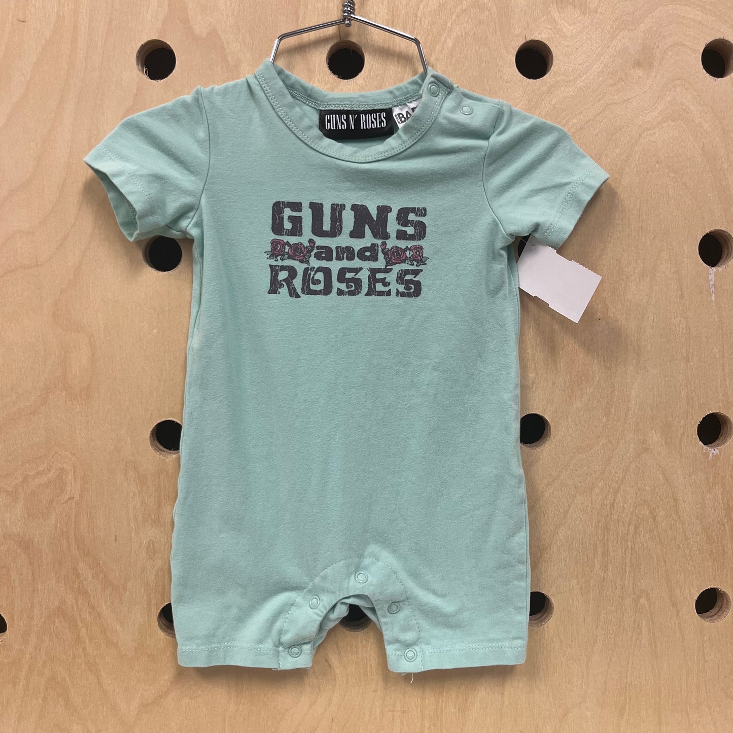 Blue Guns n Roses Romper