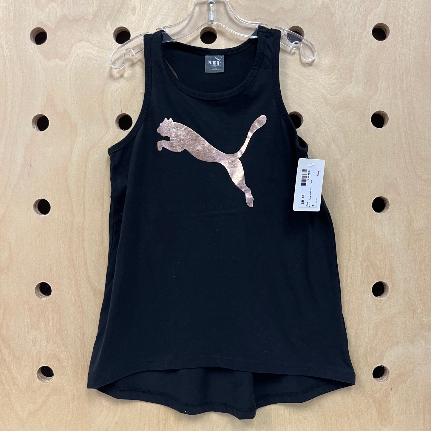 Black+Rose Gold Logo Tank