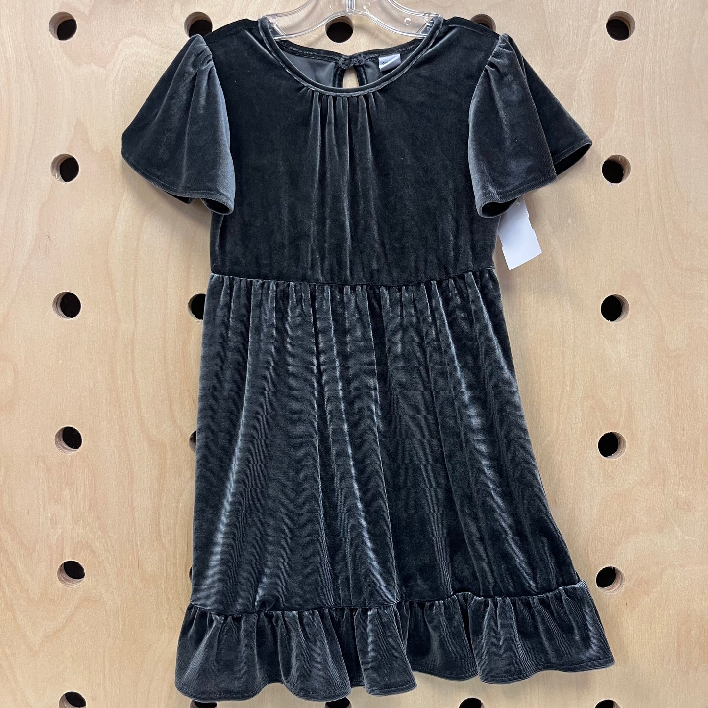 Grey Velvet Dress