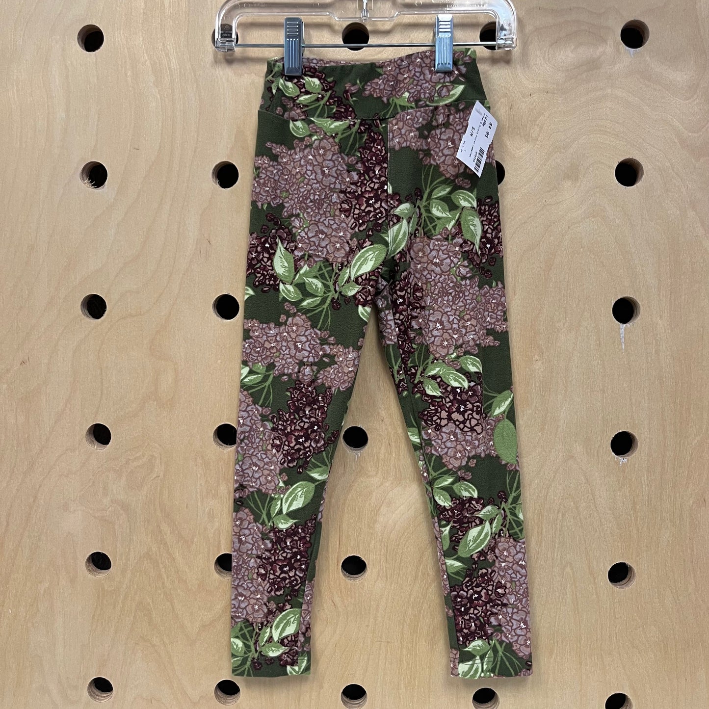 Green & Purple Floral Leggings