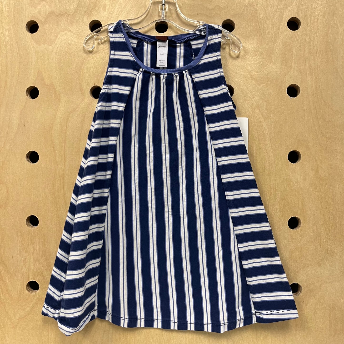 Blue Striped Sleevless Dress