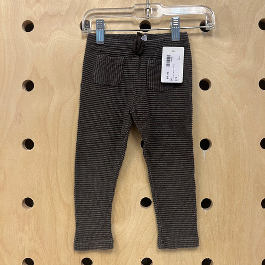 Brown Waffle Knit Pants