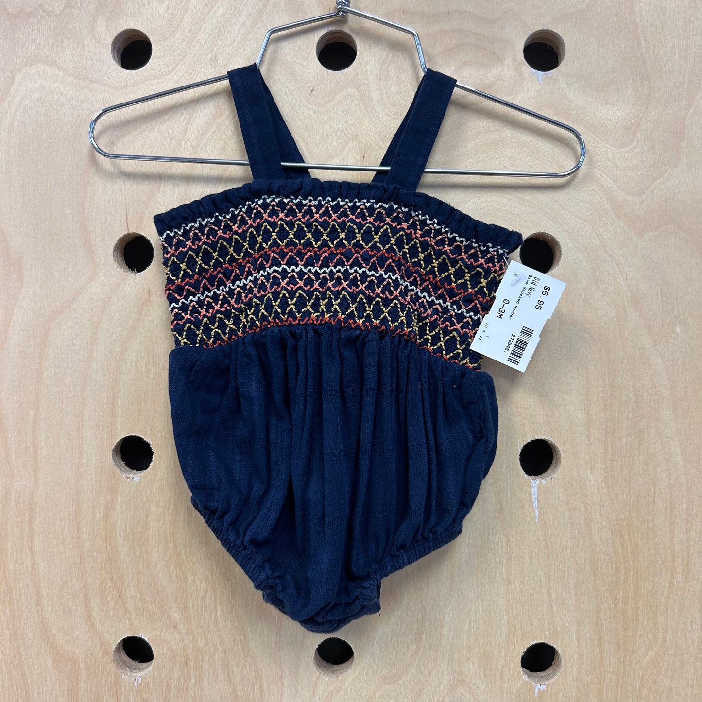 Blue Smocked Romper