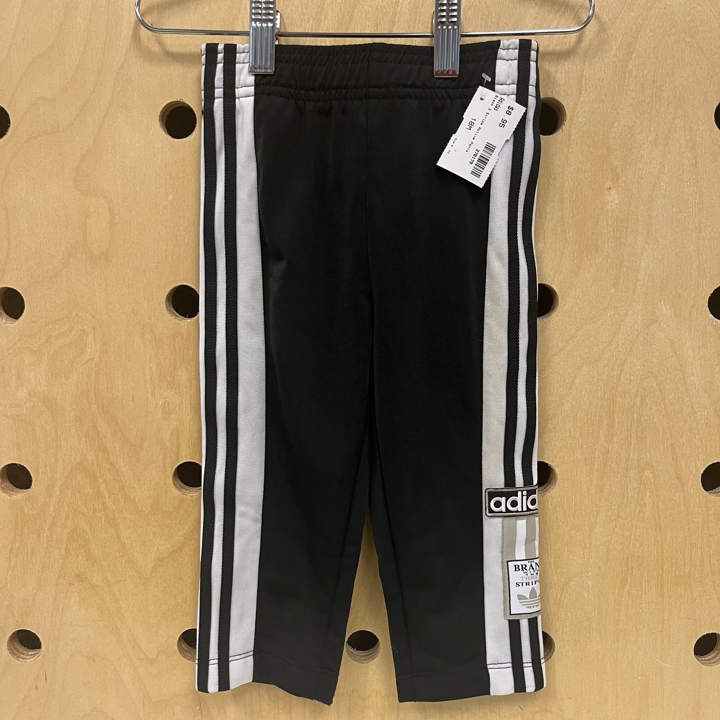 Black 3 Stripe Active Pants