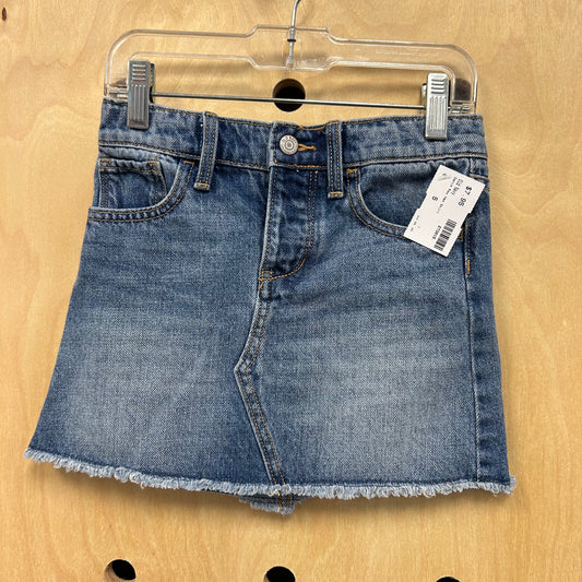 Denim Raw Hem Skirt