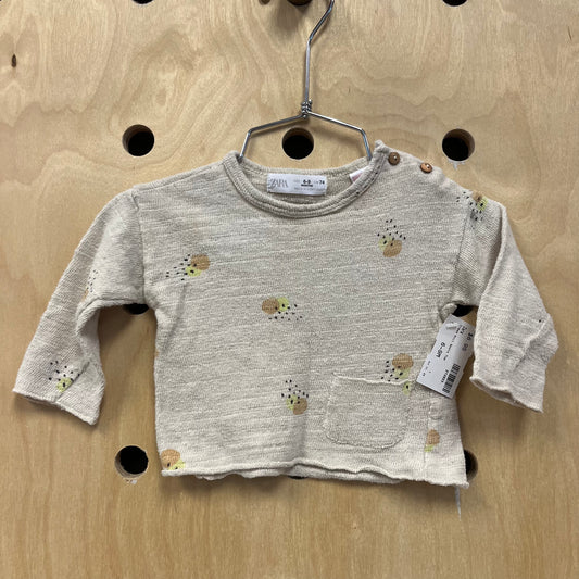 Cream Knit Spots Top