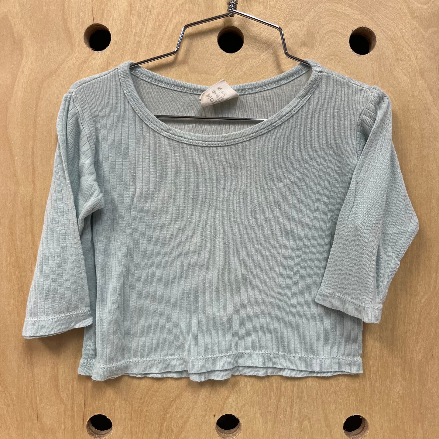 Light Blue Wide Ribbed Top