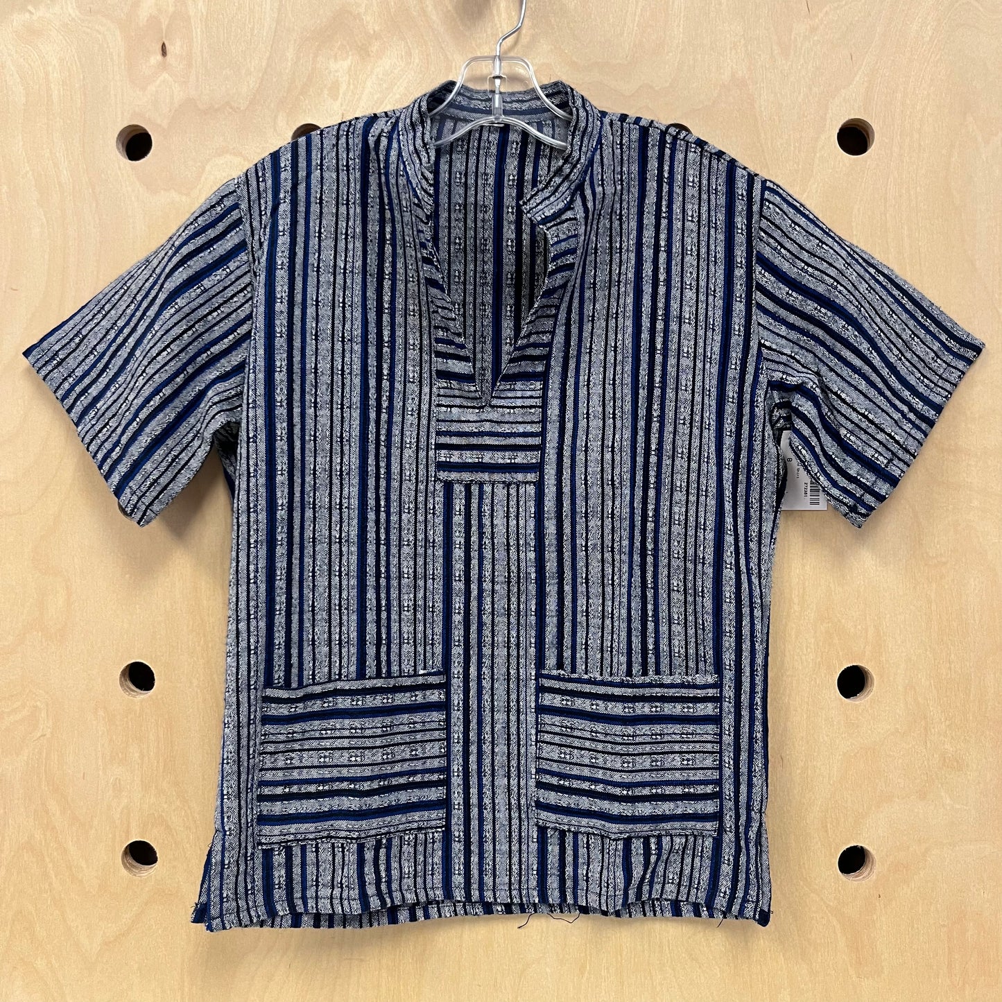 Blue Linen Blend Shirt