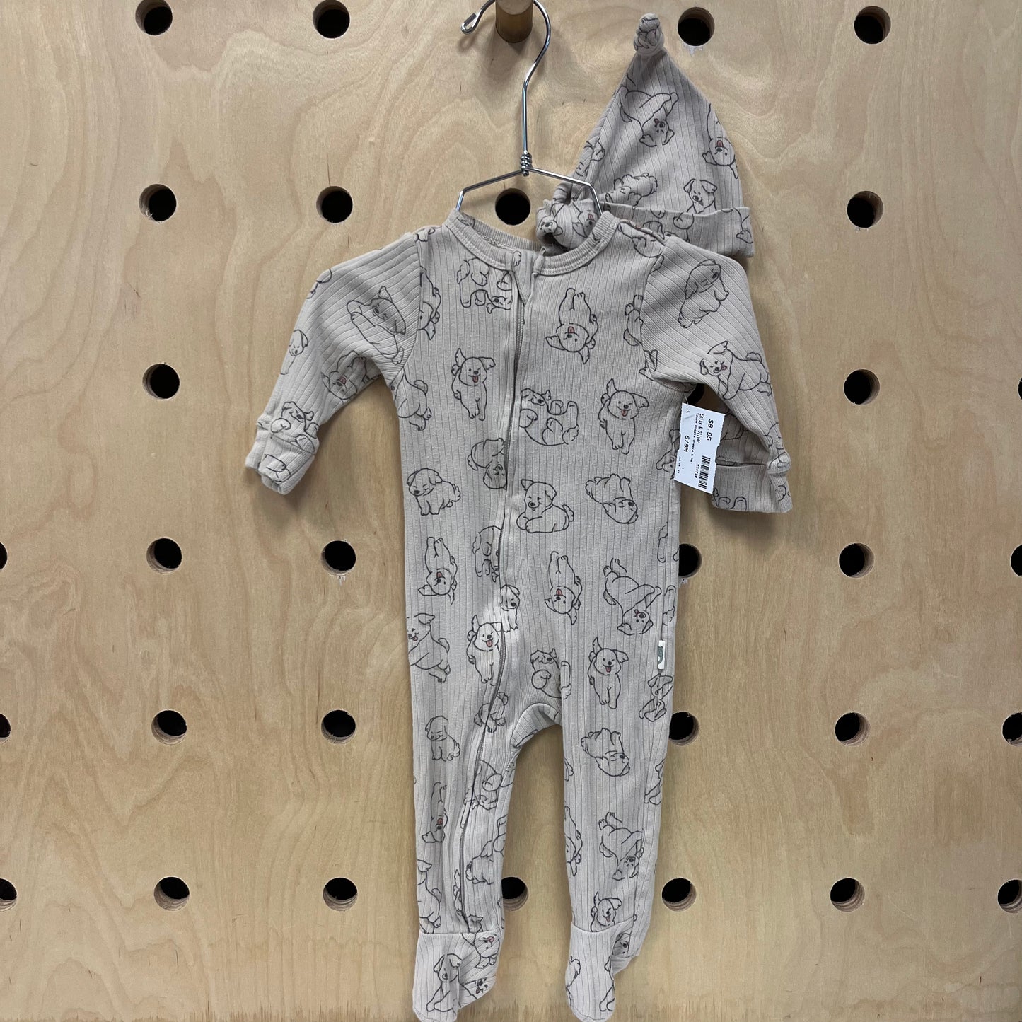 Taupe Doggie Onesie & Hat