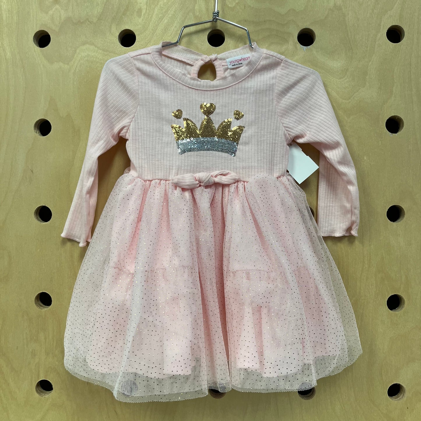 Pink Crown Tulle Dress