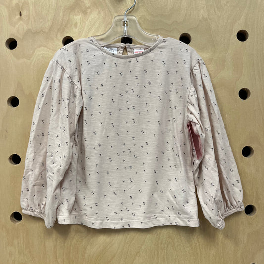 Cream Floral Long Sleeve Top