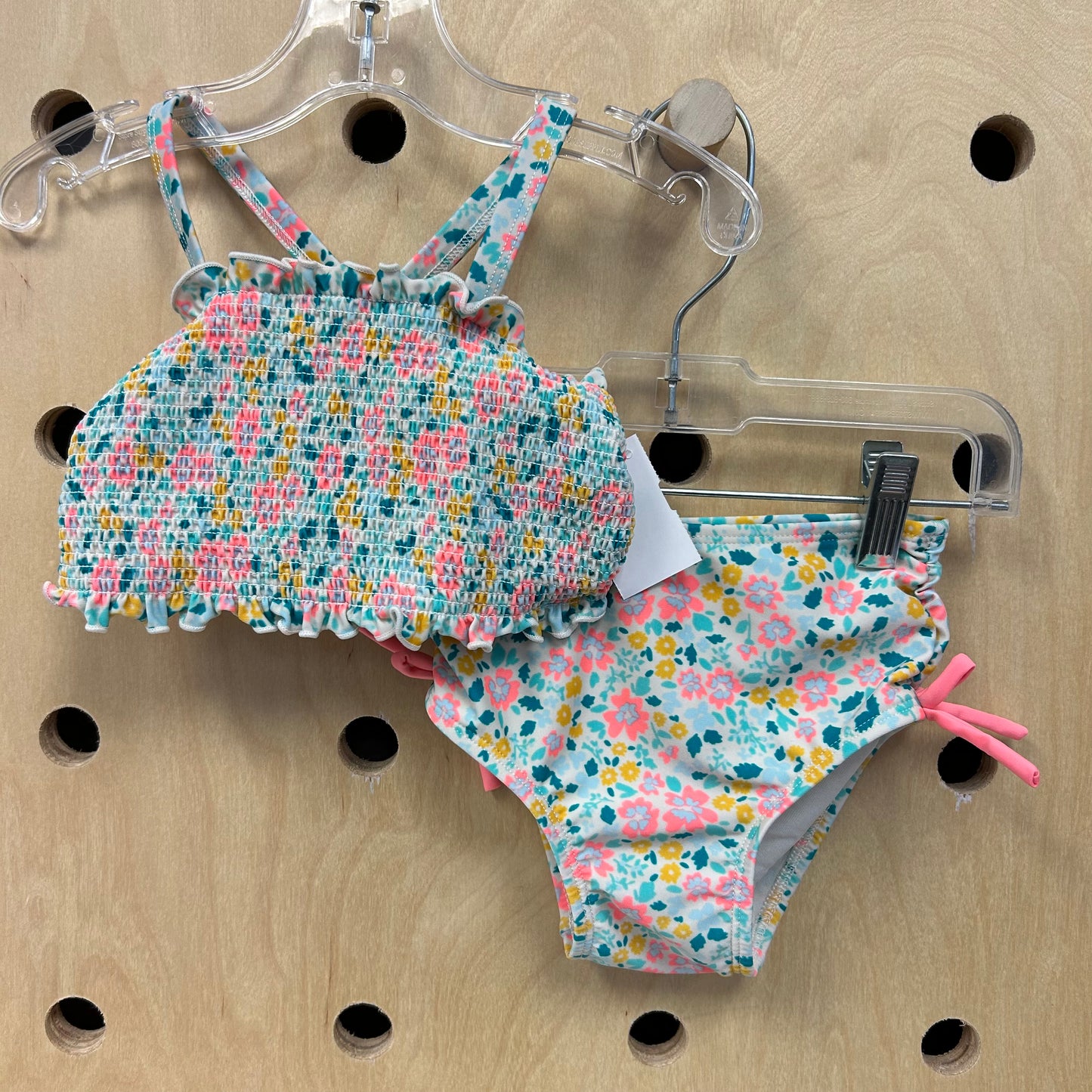 Floral Smocked 2pc. Swimsuit