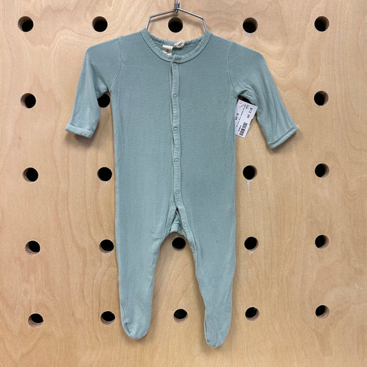 Seafoam Bamboo Snap Footies