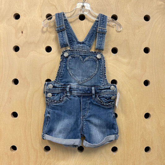 Denim Heart Shortalls