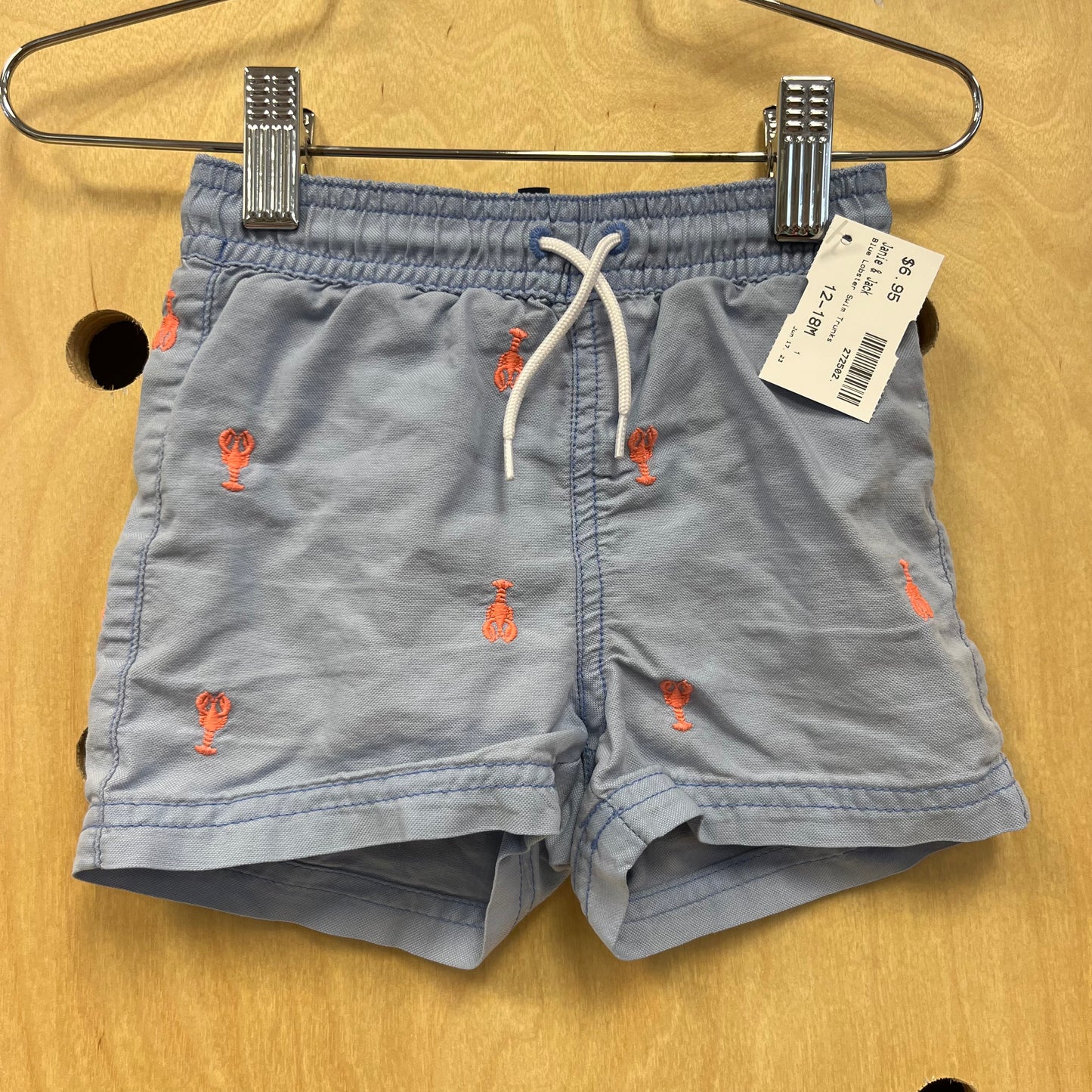 Blue Lobster Swim Trunks