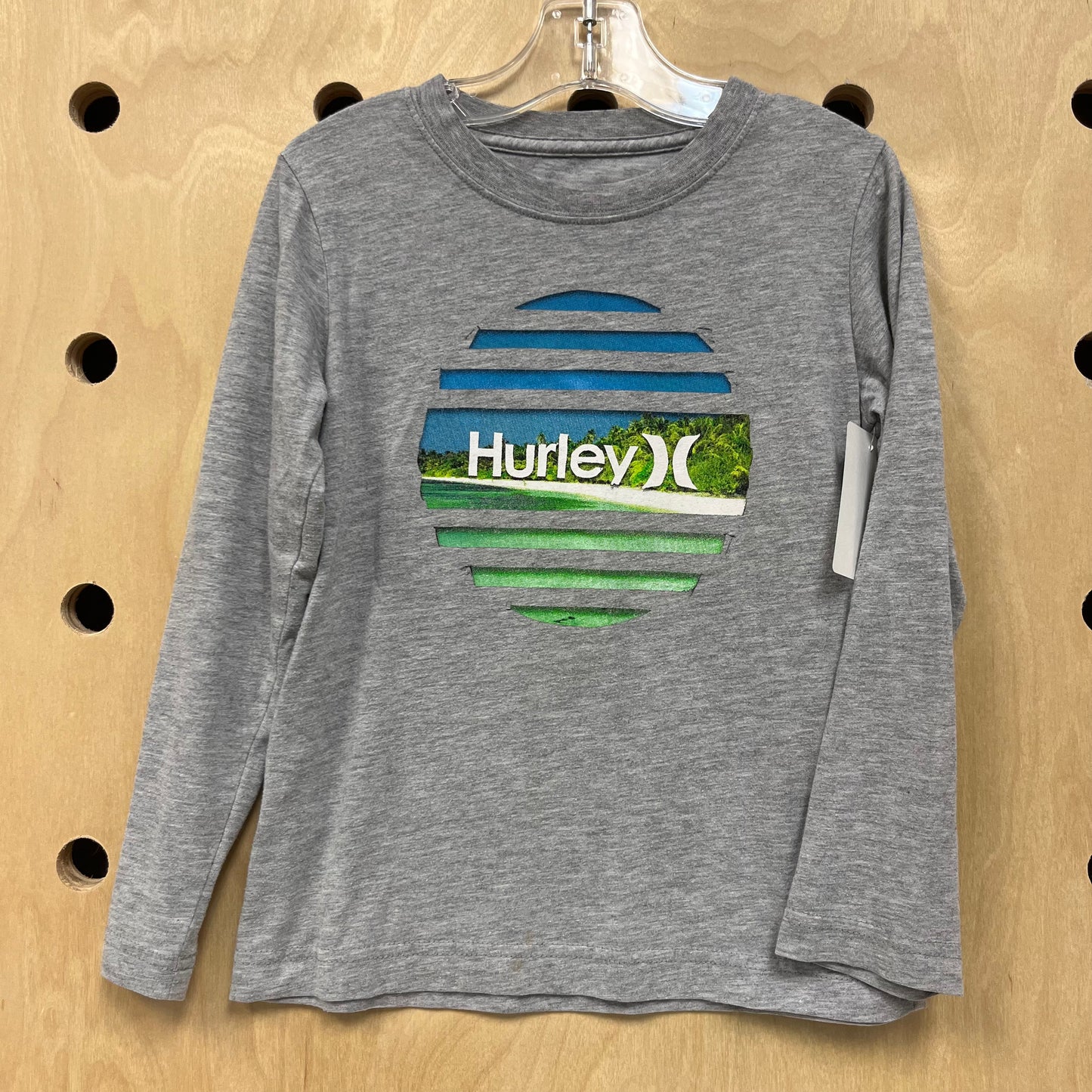 Grey LS Logo Tee