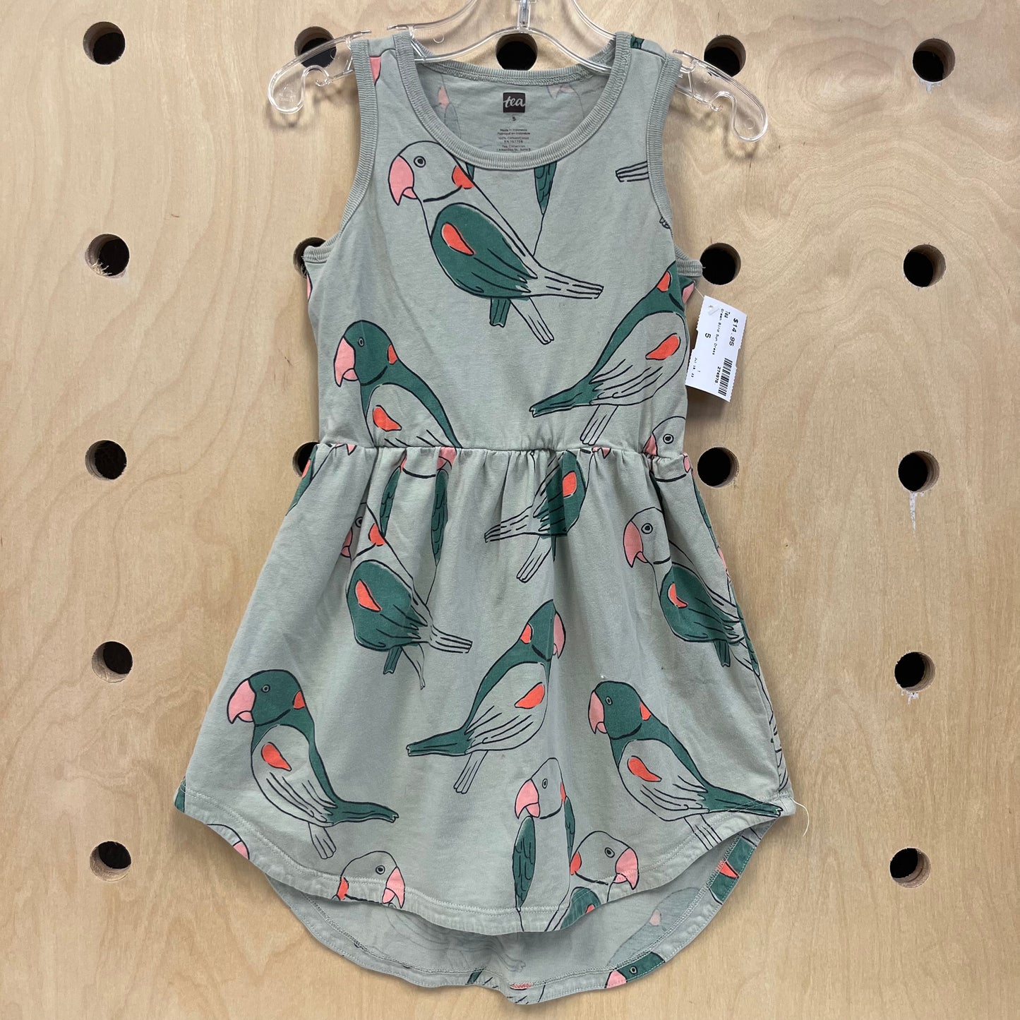 Green Bird Sun Dress