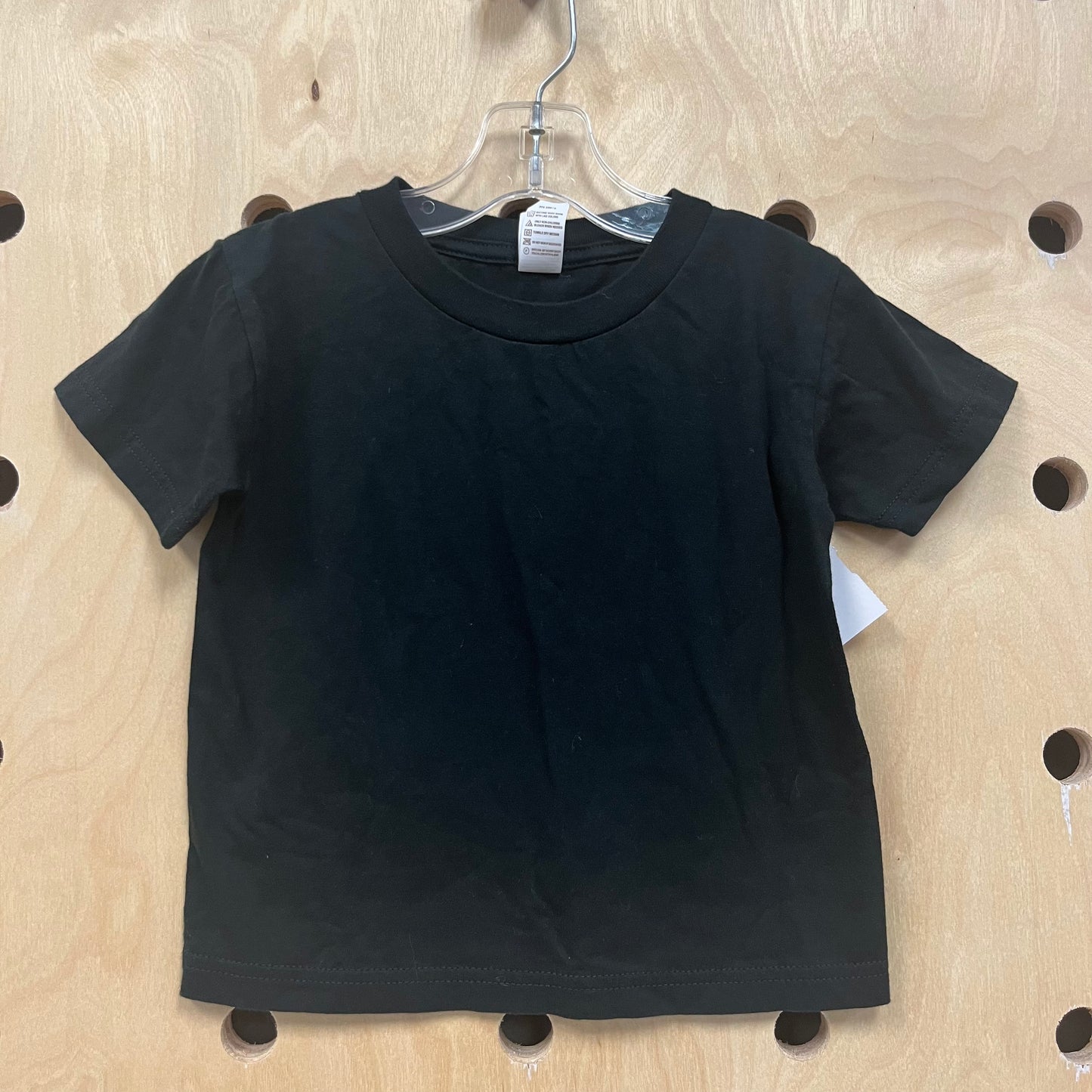Plain Black Cotton Organic Tee