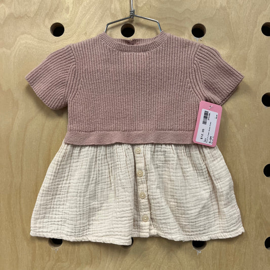 Pink & Cream Gauze Dress