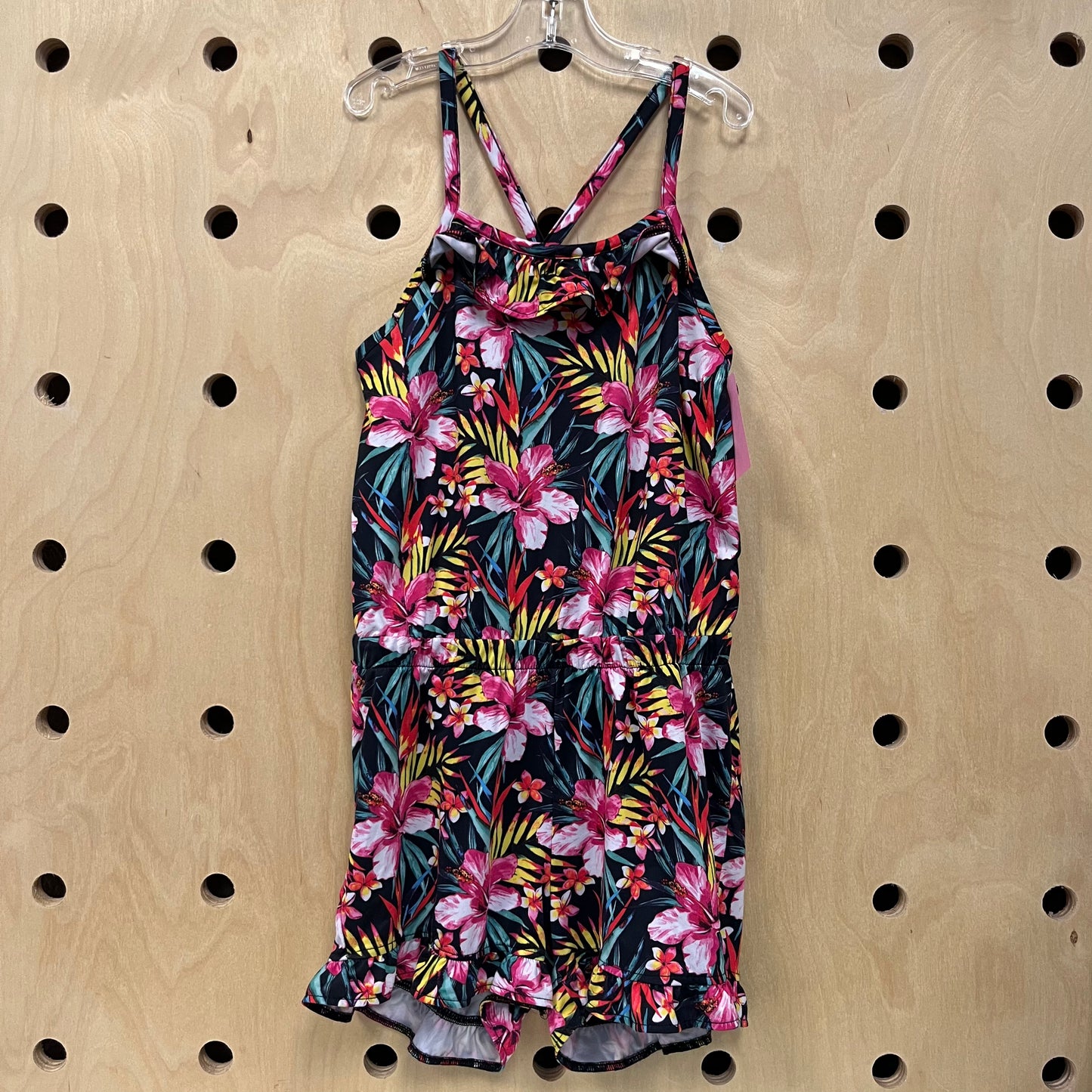 Black Floral Romper