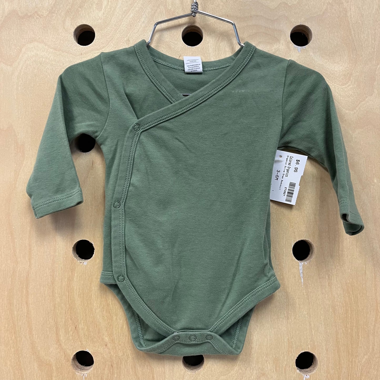 Organic Olive Snap Bodysuit