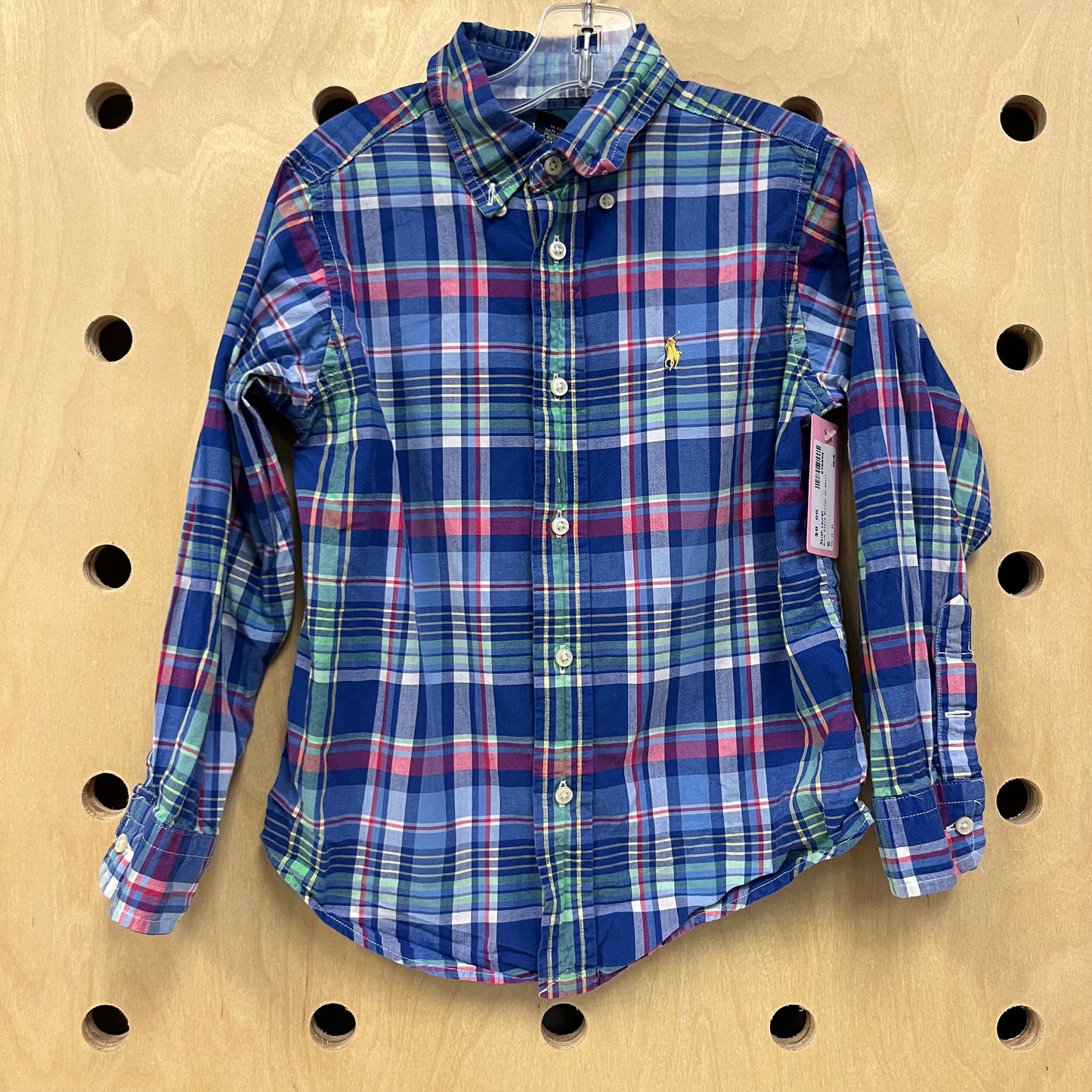 Blue Plaid Button Up Shirt