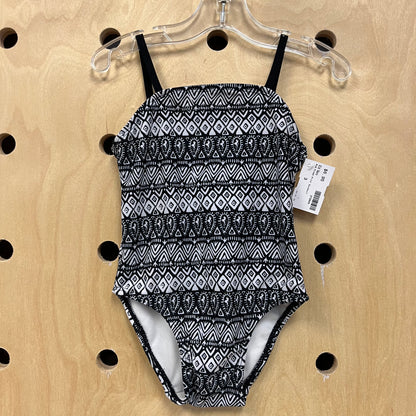B+W Mixed Print Swimsuit