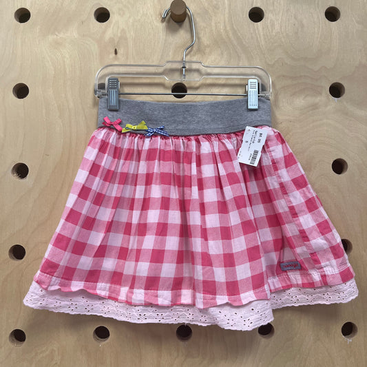 Pink Gingham Bow Skirt