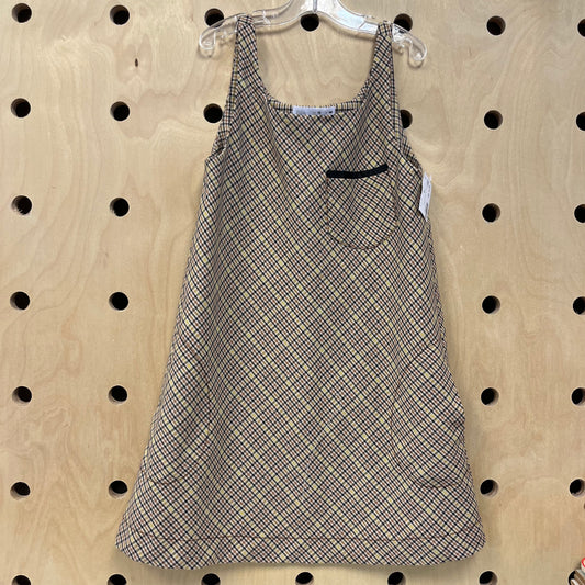 Brown & Yellow Plaid Dress