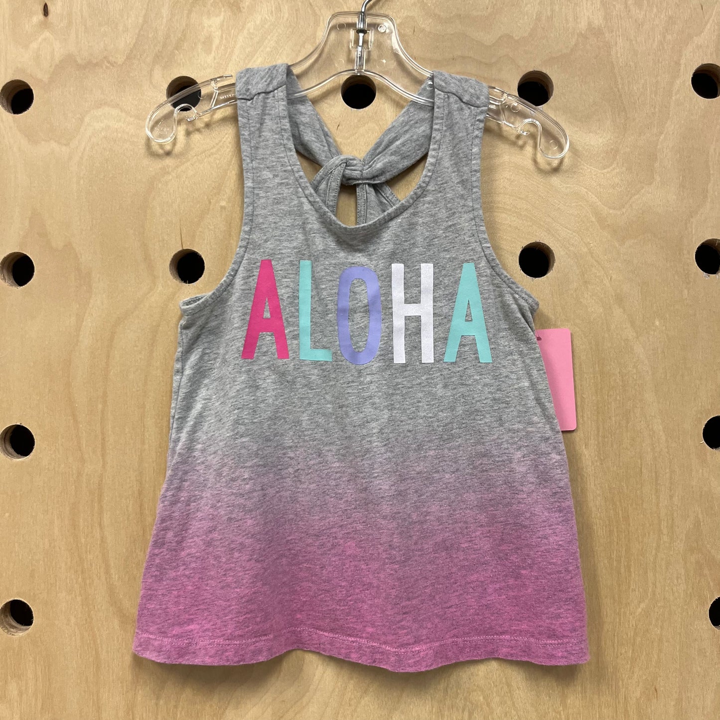 Grey & Pink Ombre Aloha Tank