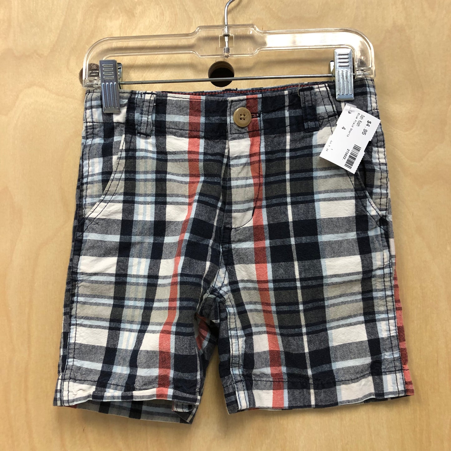 Blue Plaid Shorts