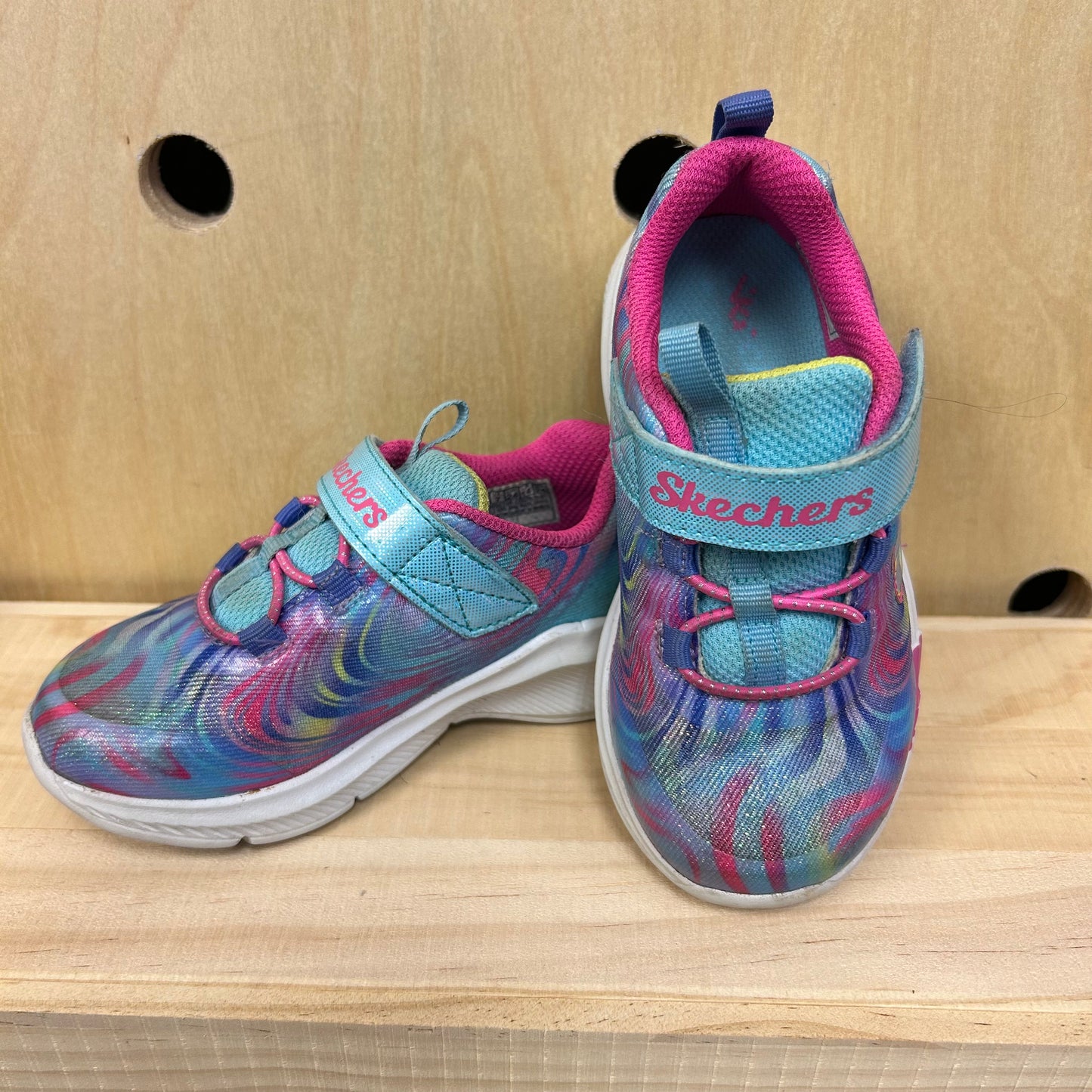 Blue & Pink Sneakers