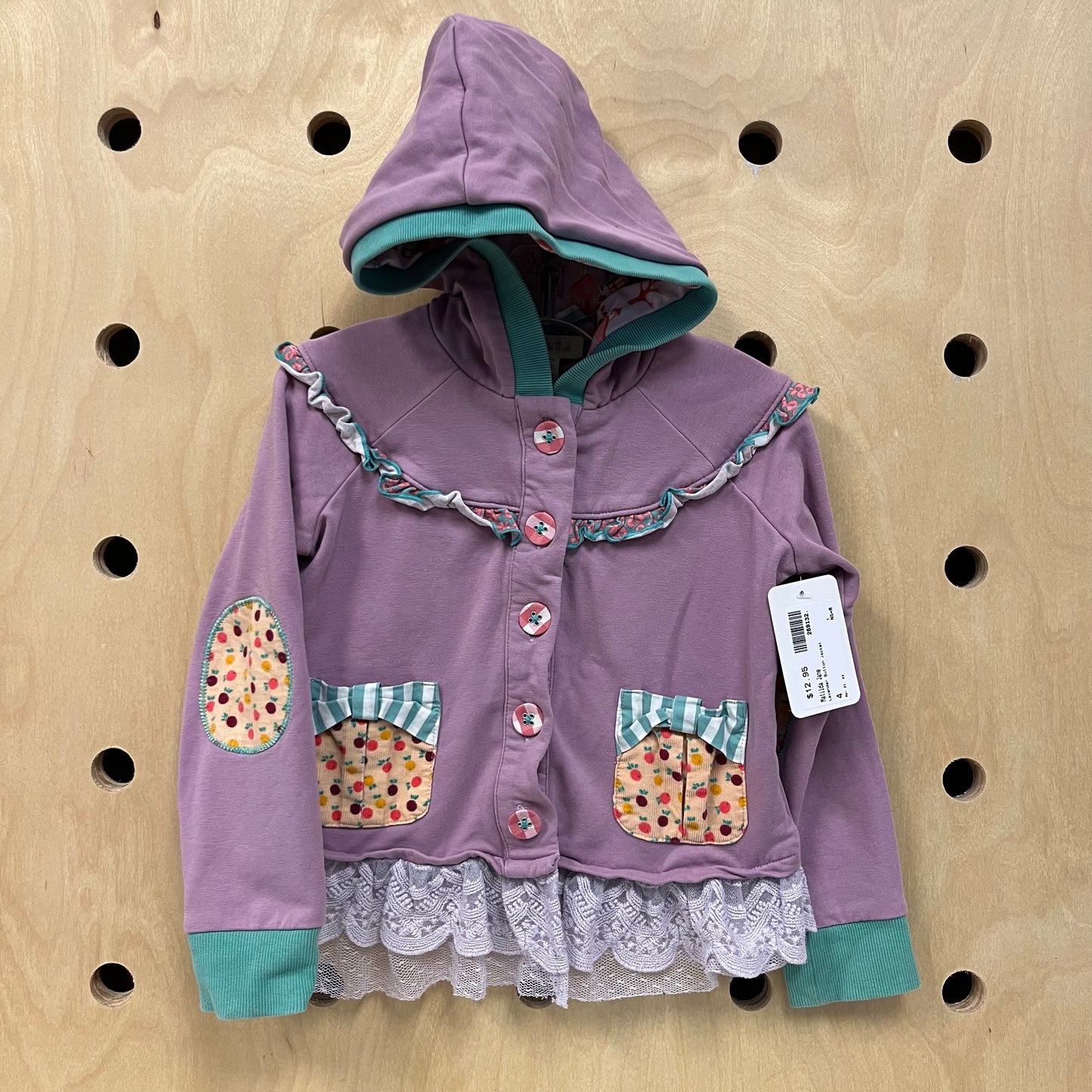 Lavender Button Jacket