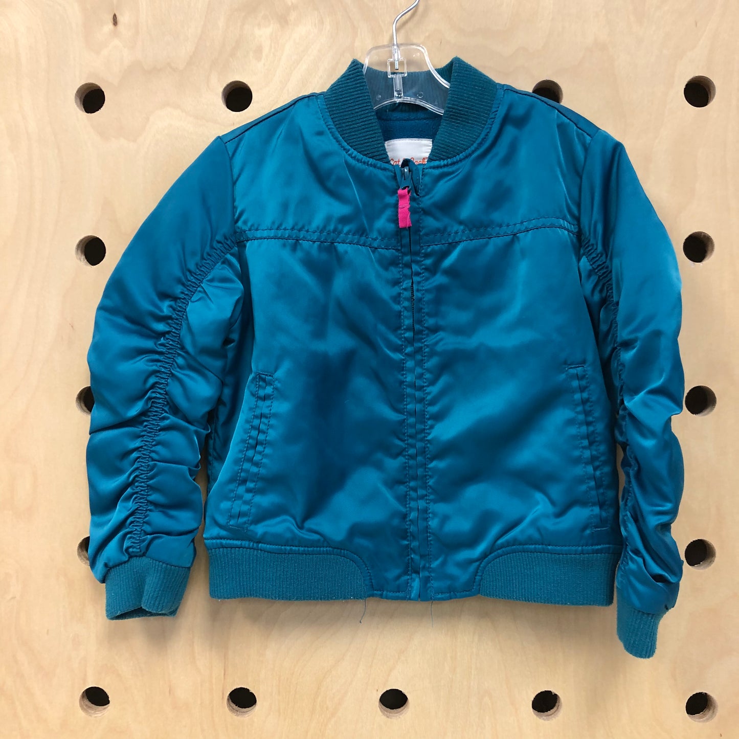 Teal Fleece-lined Rainbow Cloud Jacket