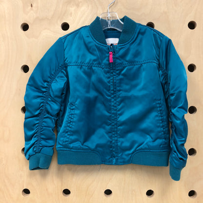 Teal Fleece-lined Rainbow Cloud Jacket