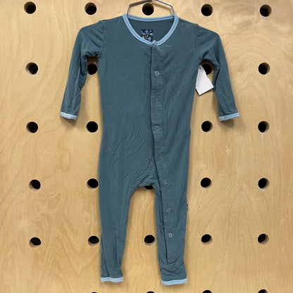 Blue Bottom Flap Bodysuit