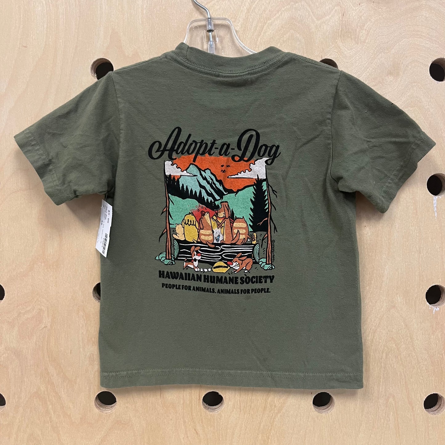 Olive Adopt a Dog Hawaiian HS Tee