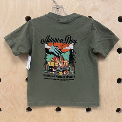 Olive Adopt a Dog Hawaiian HS Tee