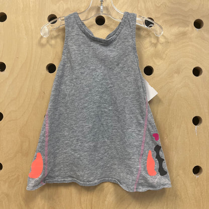 Grey Active Open Back Tank