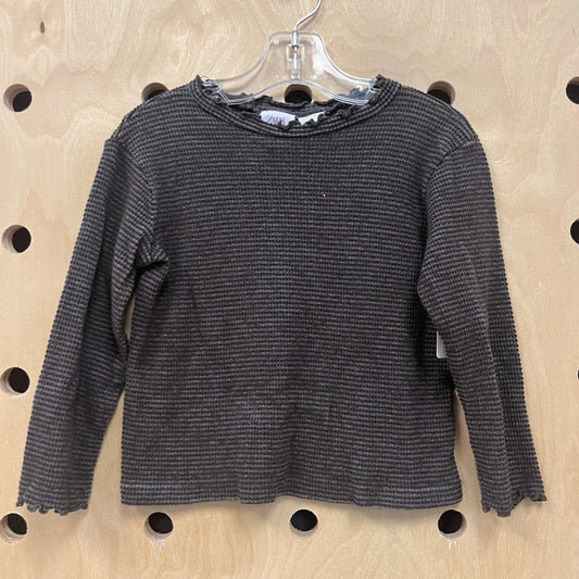 Brown Waffle Knit Top
