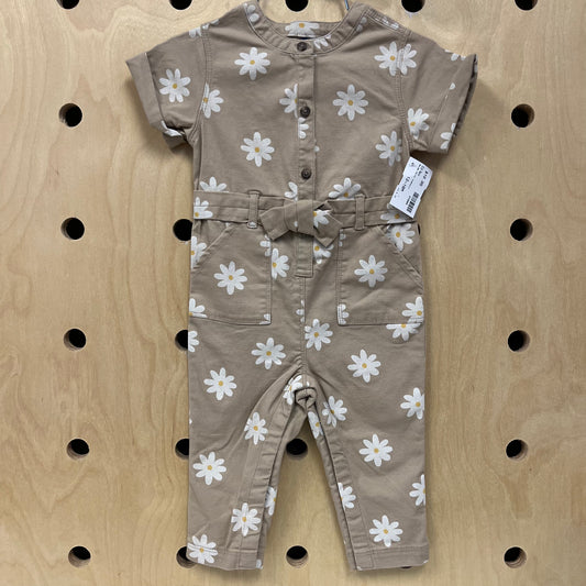 Beige Daisy Jumpsuit