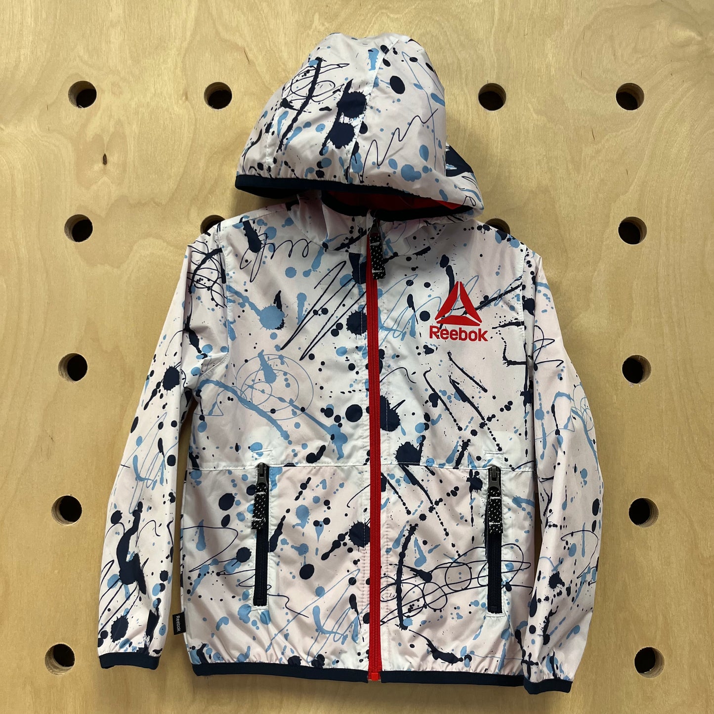 White Paint Splatter Hoodie Windbreaker