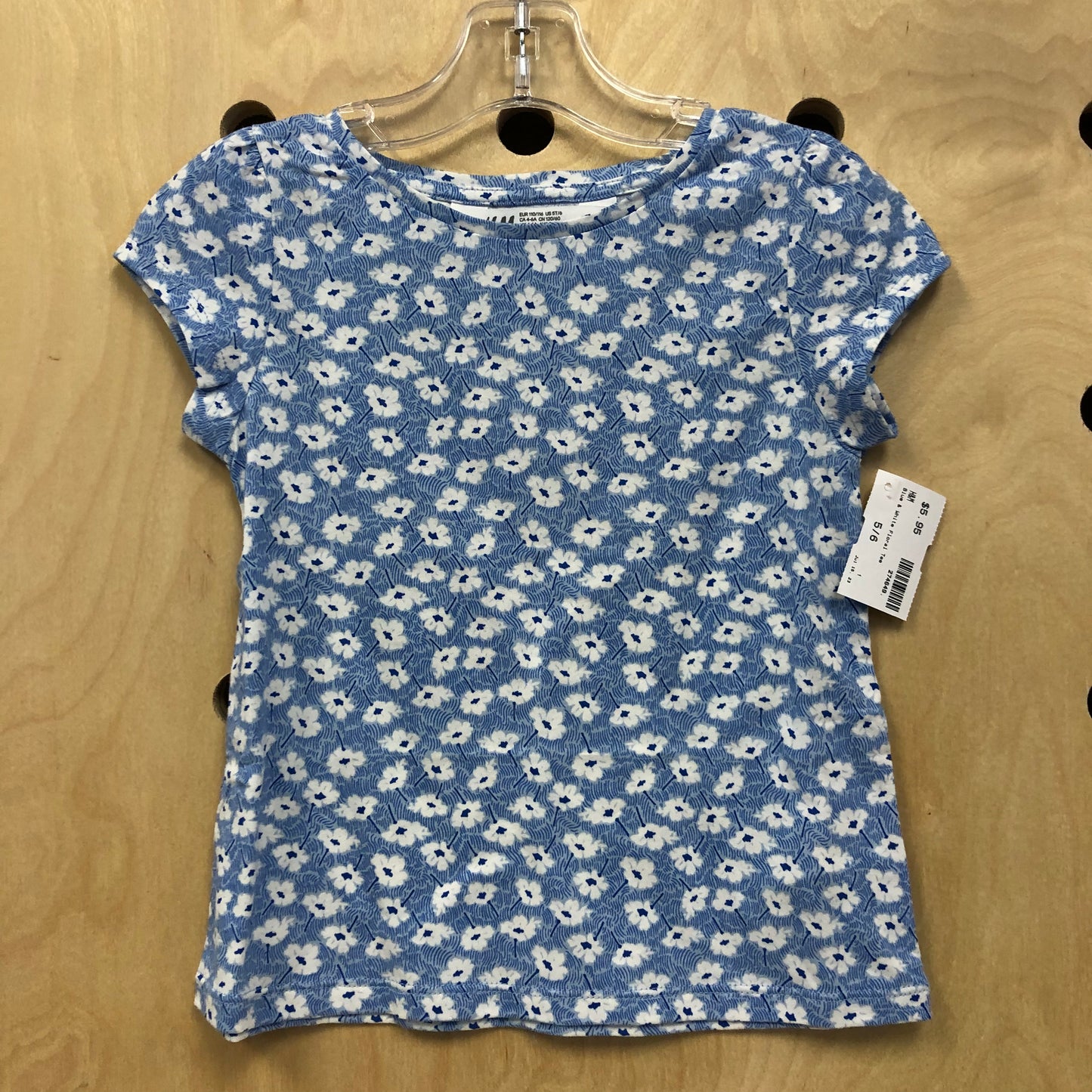 Blue & White Floral Tee