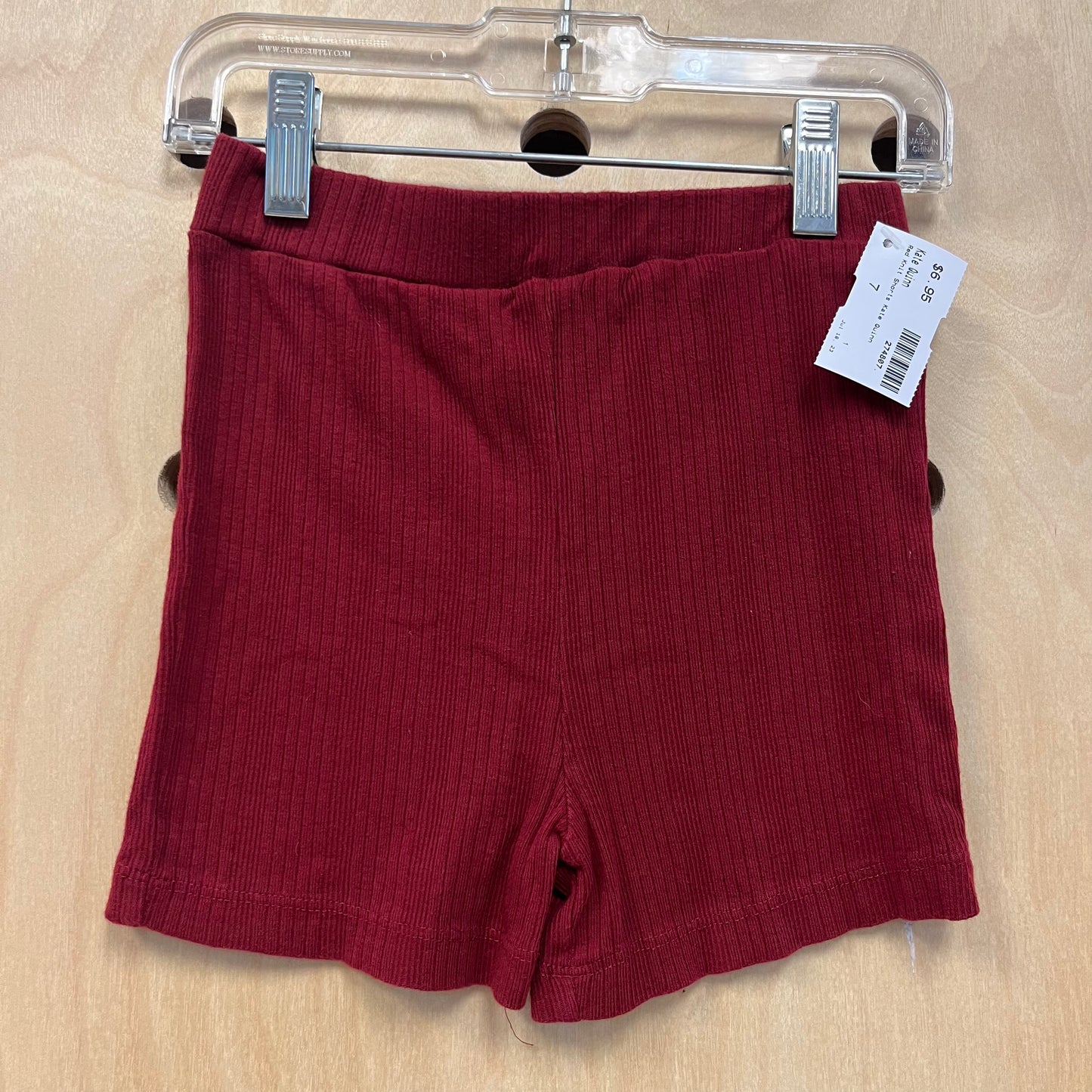 Red Knit Shorts Kate Quinn