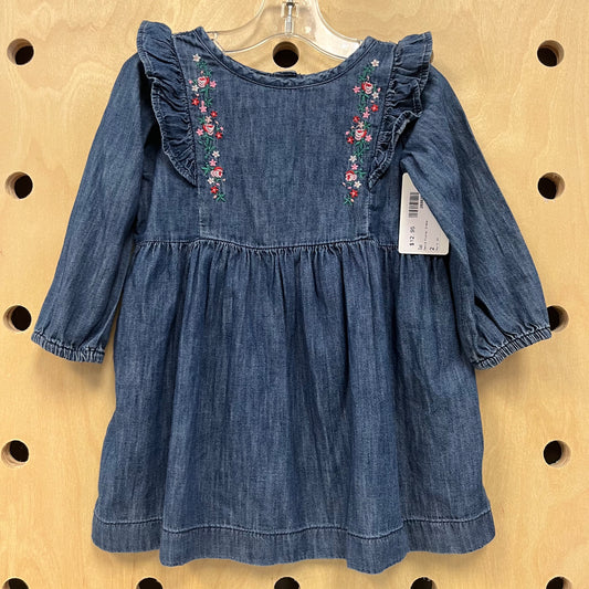 Denim Floral Dress