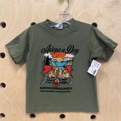 Olive Adopt a Dog Hawaiian HS Tee