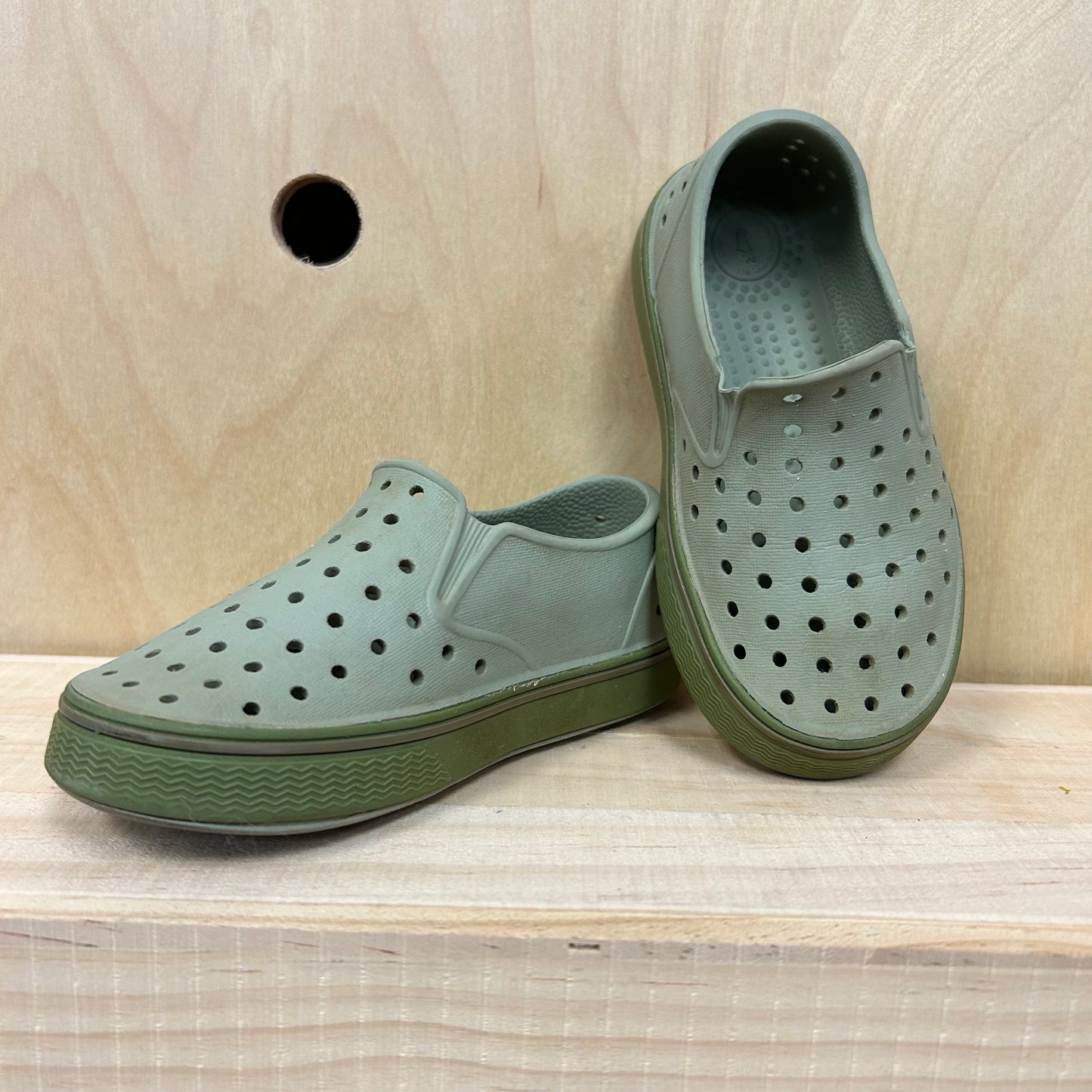 Green Slip Ons