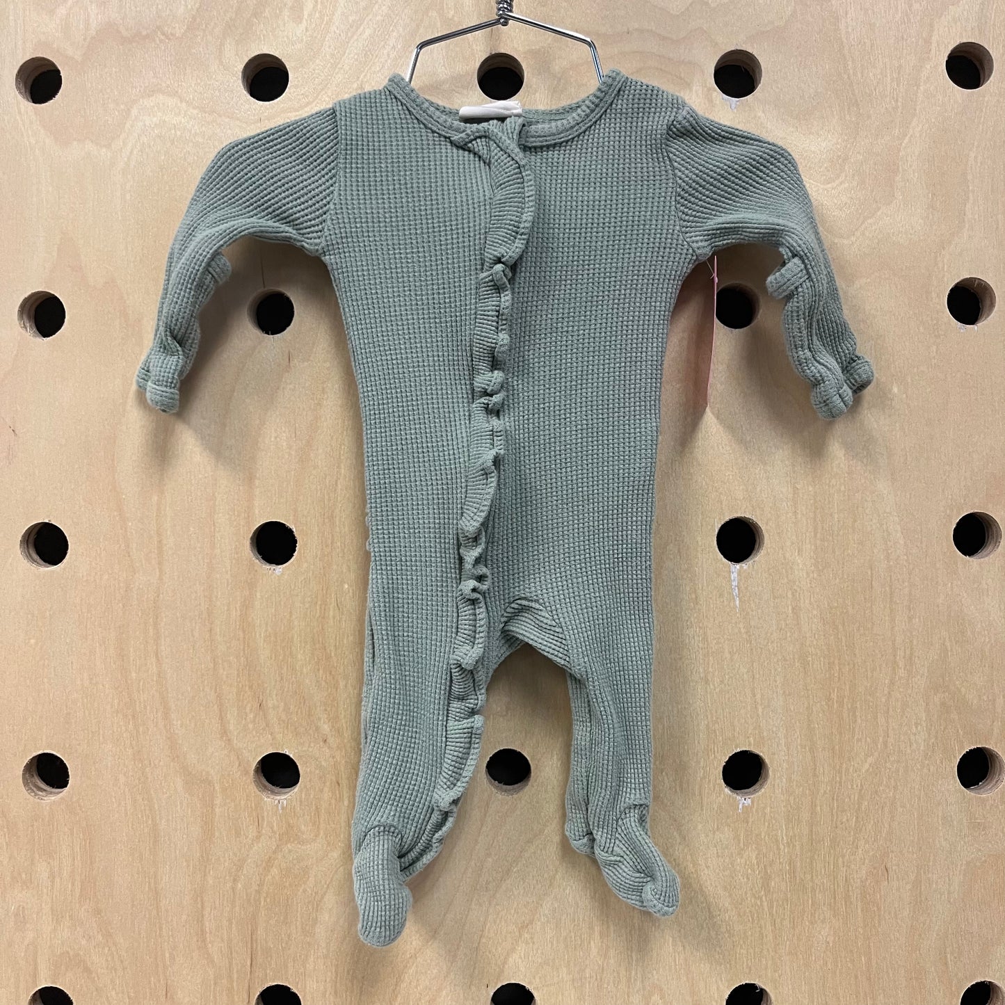 Sage Green Waffle Knit Zippy