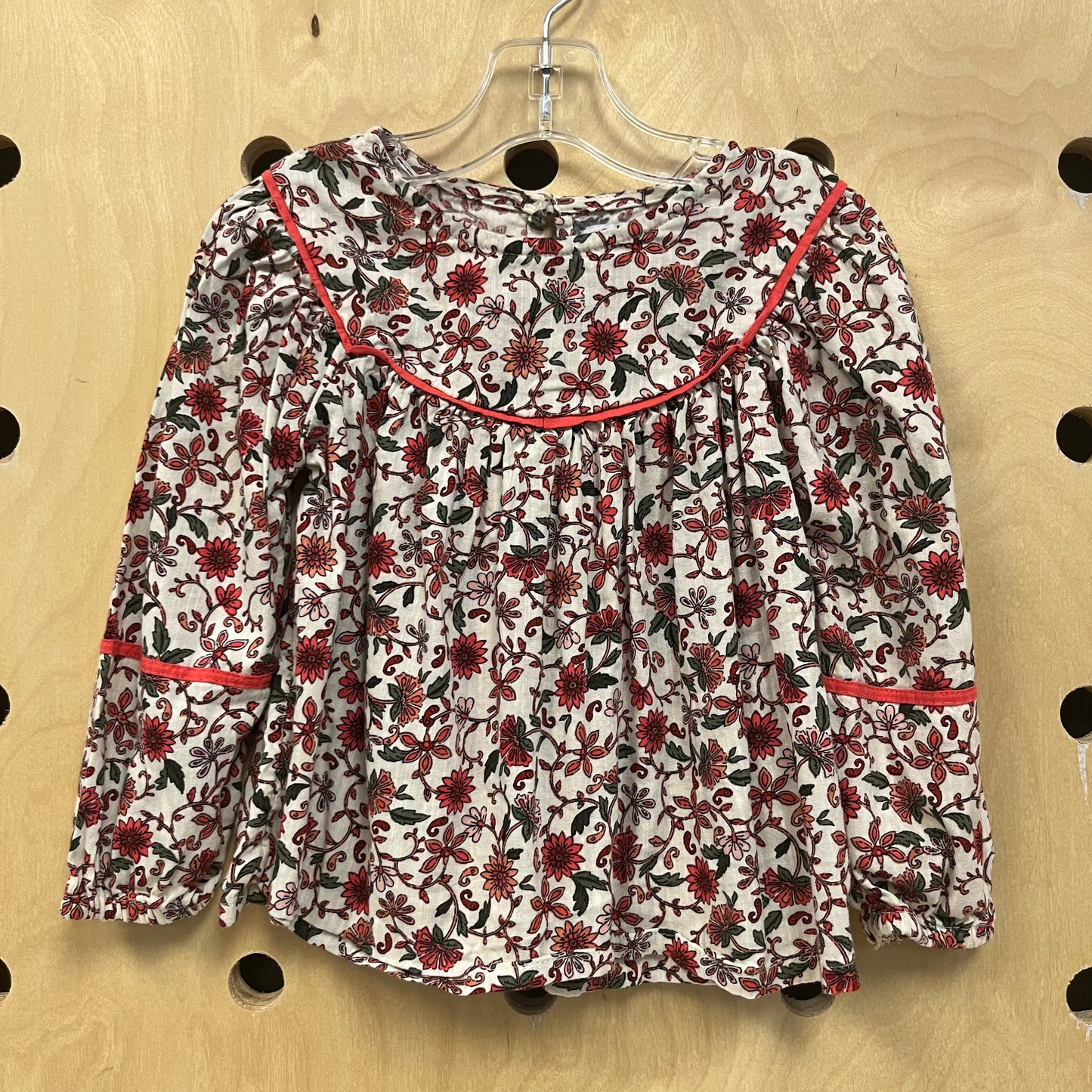 Floral Long Puff Sleeve Blouse
