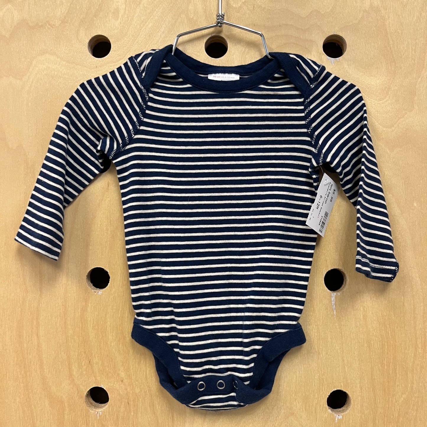 Blue+White Striped Bodysuit